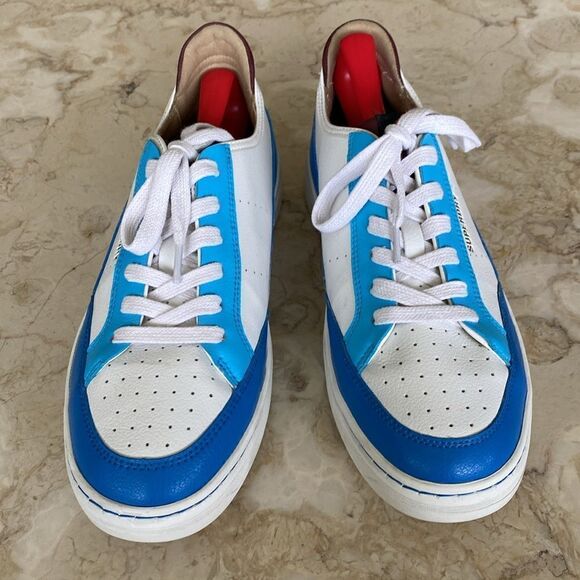 Superdry Vegan Basket Lux Low Trainer Aqua/Blue/White Unisex - Picture 3 of 16